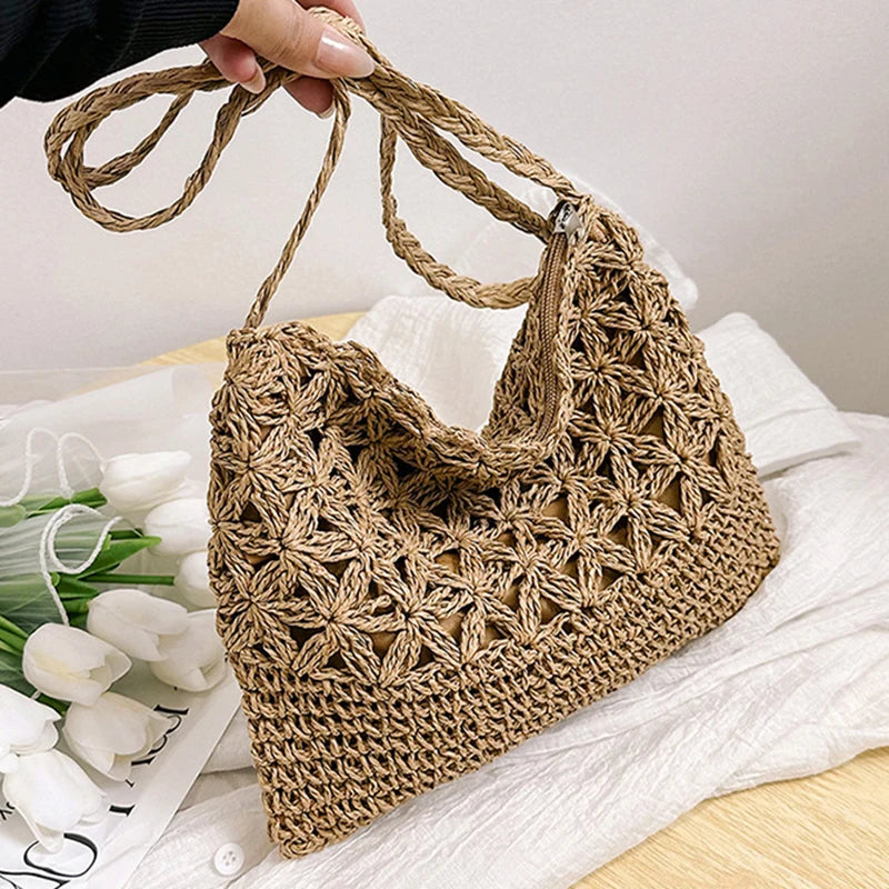 Luxury Woven Straw Crossbody