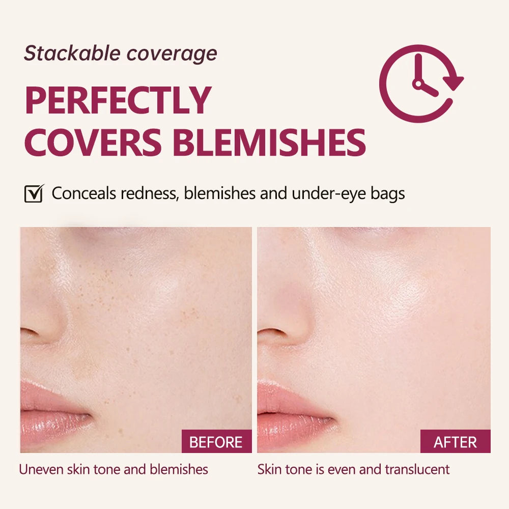 Semi-Matte Cushion Foundation - Full Coverage CC Cream - 5