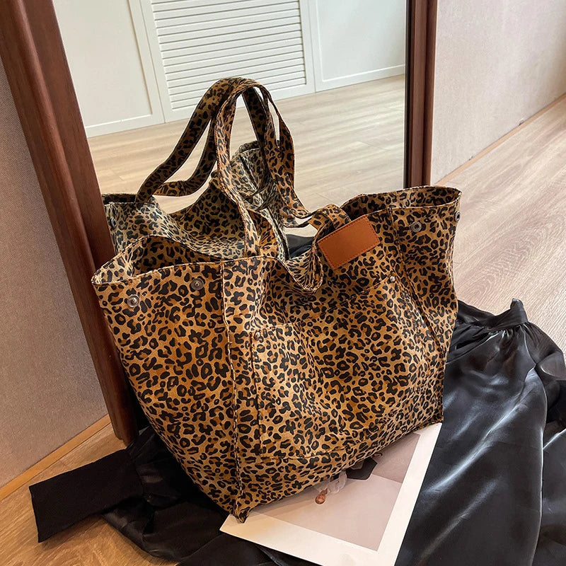 Luxury Leopard Print Tote Bag