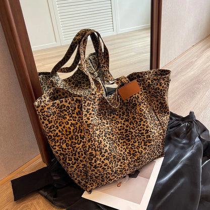 Luxury Leopard Print Tote Bag