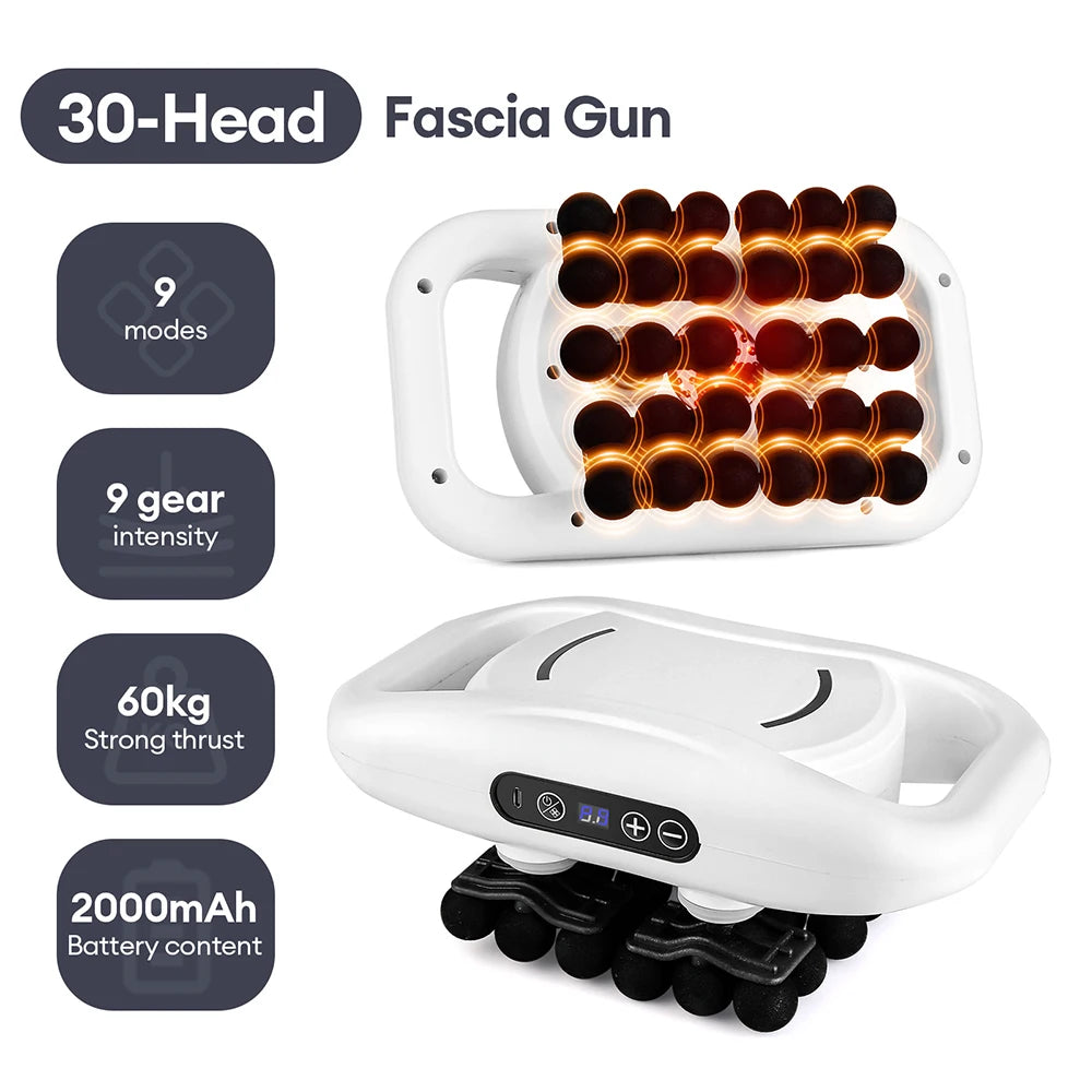 22-Head Fascia Massage Gun - Deep Tissue Body Massager - 56