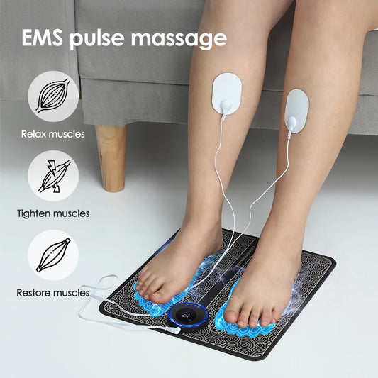EMS Electric Foot Massager Pad - Pain Relief & Muscle Stimulator