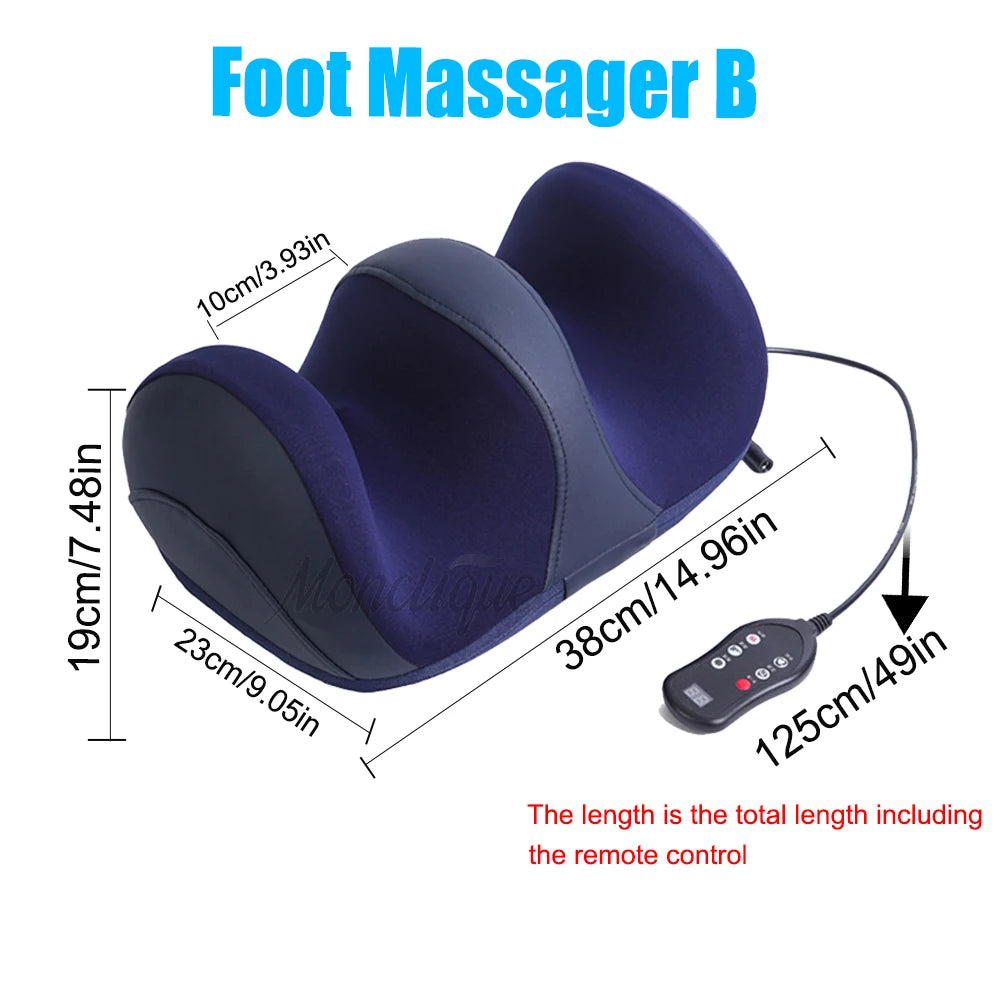 Electric Shiatsu Foot Massager with Heat - Deep Tissue Leg & Calf Relaxer - 8