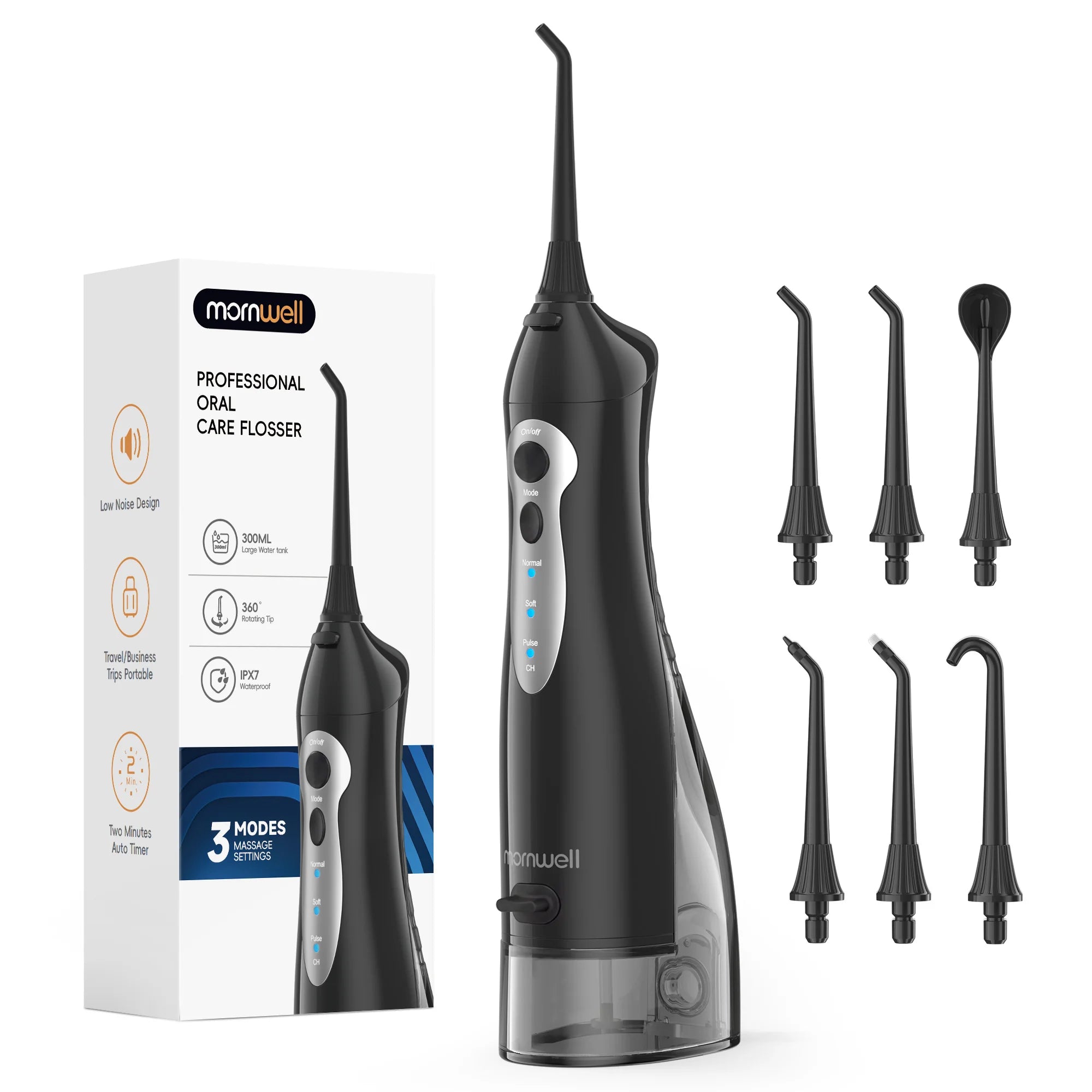 Portable Electric Water Flosser with 3 Modes and 6 Jet Tips for Deep Teeth Cleaning - 19
