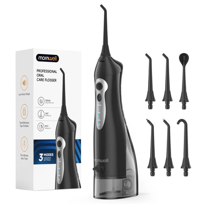 Portable Electric Water Flosser with 3 Modes and 6 Jet Tips for Deep Teeth Cleaning