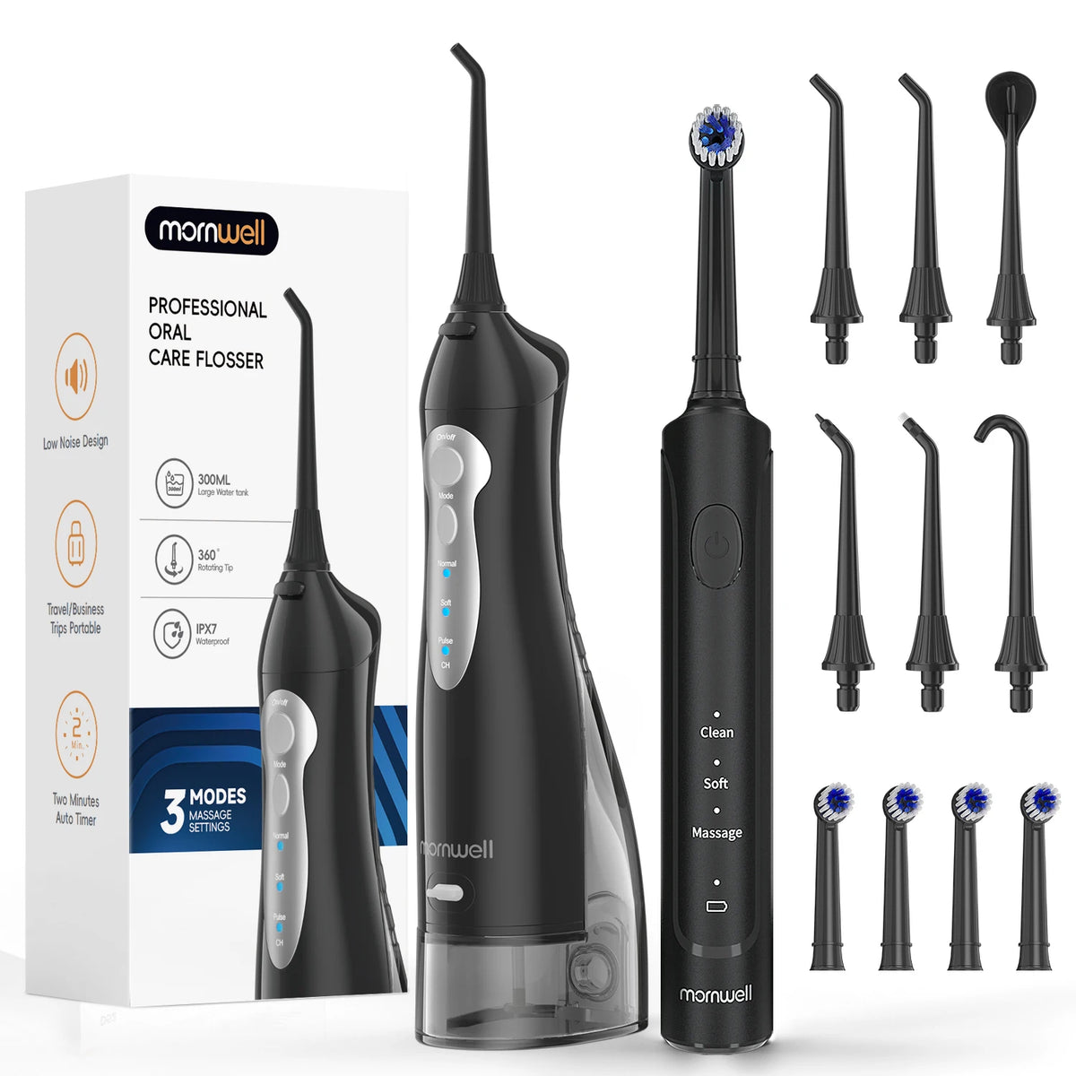 Portable Water Flosser and Electric Toothbrush Dental Care Set
