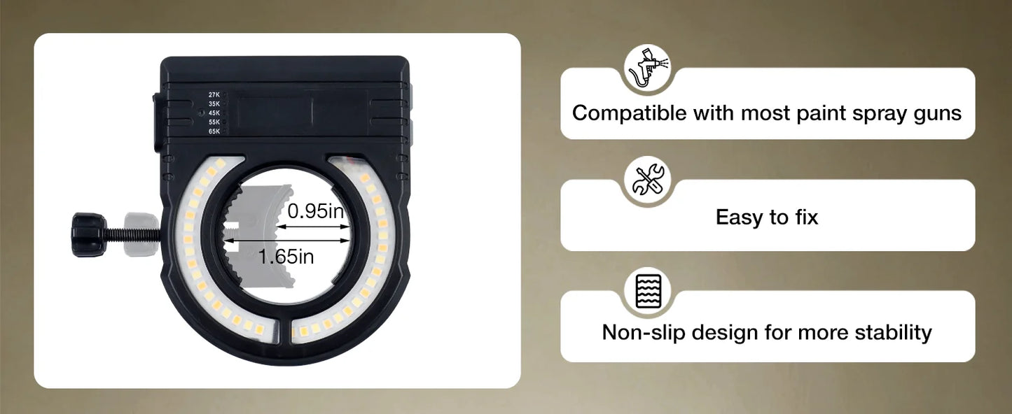 Rechargeable LED Spray Gun Light - Adjustable Car Paint Fill Light