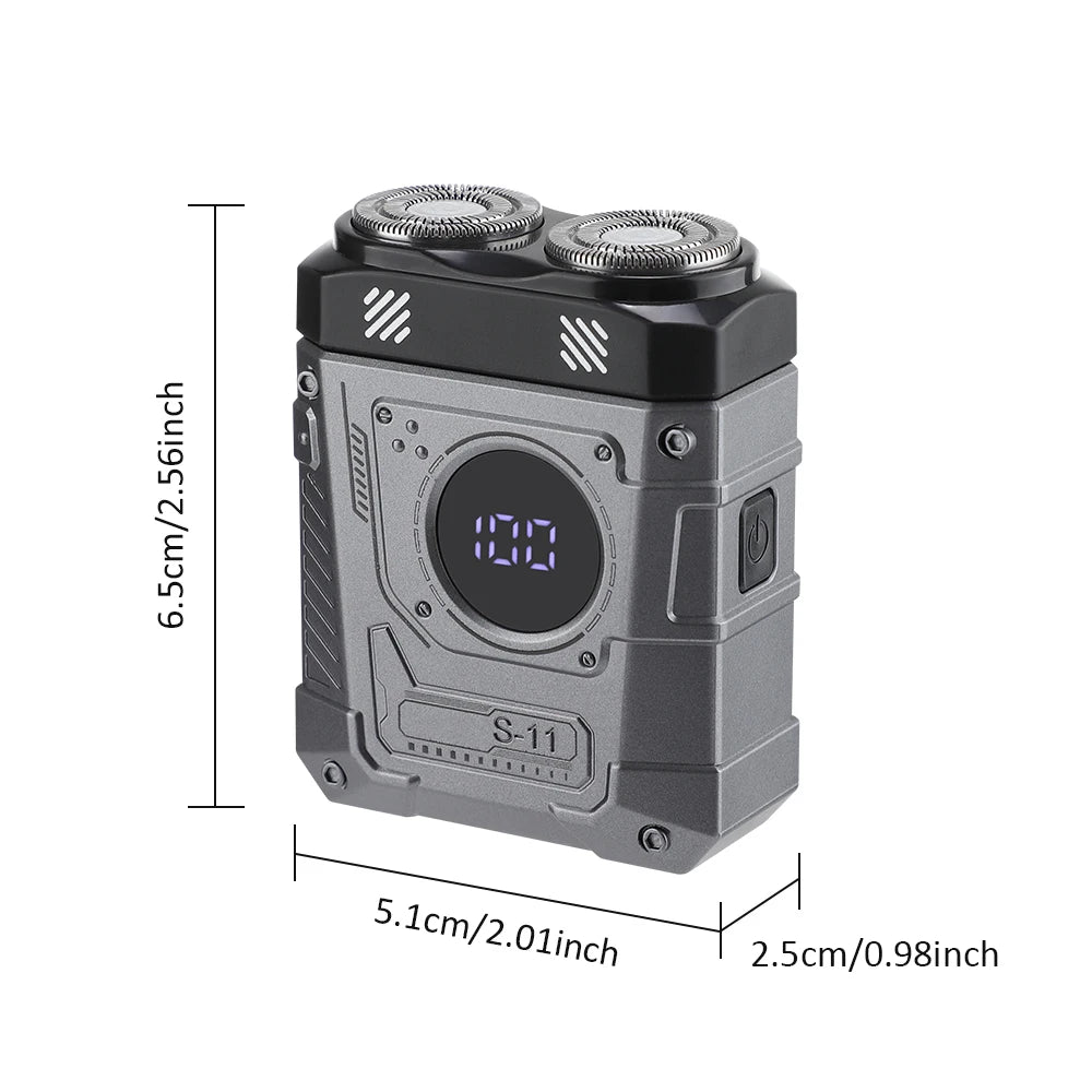 Portable Mini Electric Shaver with Digital Display & USB Rechargeable - 29
