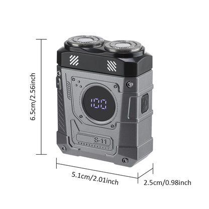 Portable Electric Shaver for Men with LED Display and USB Rechargeable Battery