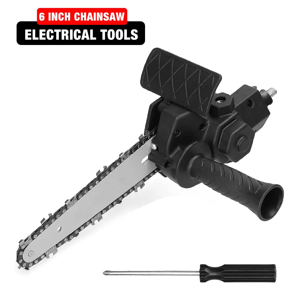 6-Inch Electric Drill to Chainsaw Adapter - Portable Mini Saw Attachment for Woodworking - 10