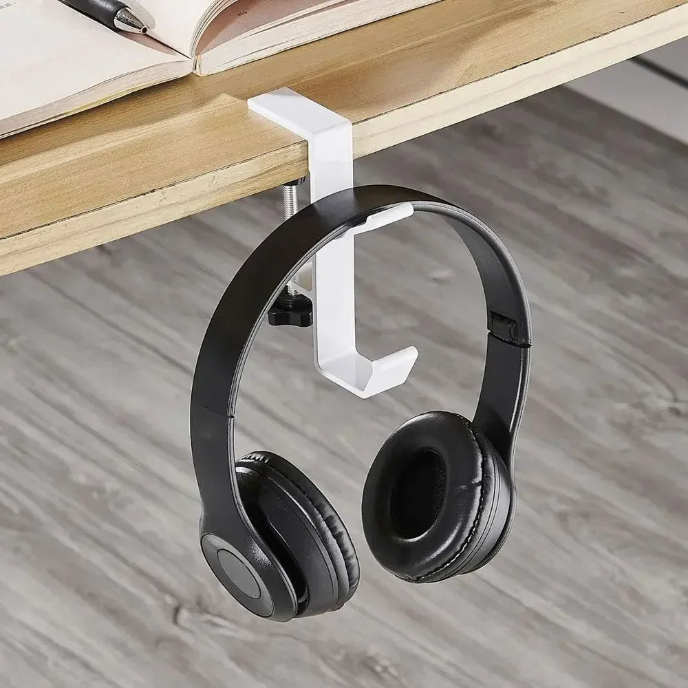 Universal Aluminum Desk Hook: Headphone Stand & Portable Bag Hanger - 17