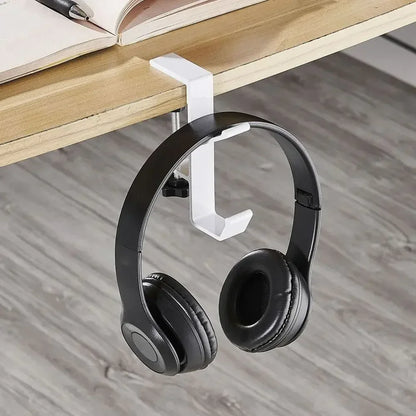 Universal Aluminum Desk Hook: Headphone Stand & Portable Bag Hanger