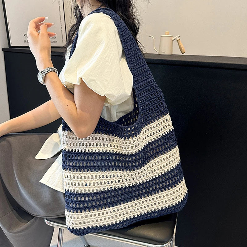 Luxury Aesthetic Knitted Tote