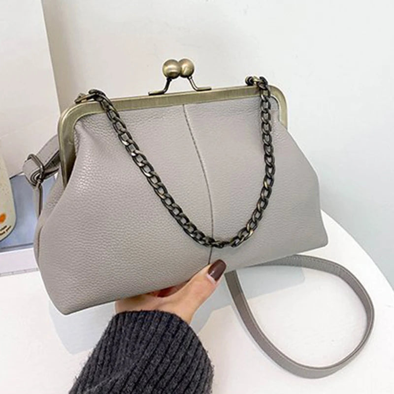 Luxury Vintage Lychee Shell Bag