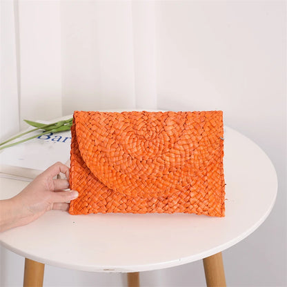 Luxury Woven Straw Clutch