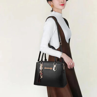 Luxury 2-Piece Leather Tote Set