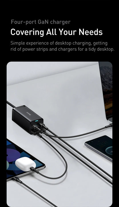 100W/65W GaN Desktop Fast Charger - 4-in-1 Universal Power Station