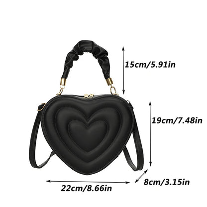 Luxury Quilted Heart Tote