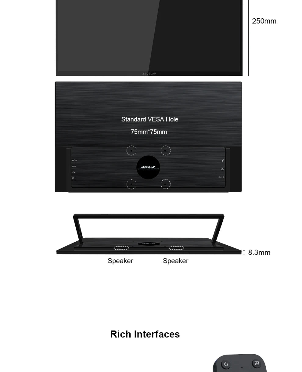 18.5" Smart Portable Touch Monitor with Google TV & Built-in Streaming