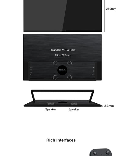 18.5" Smart Portable Touch Monitor with Google TV & Built-in Streaming