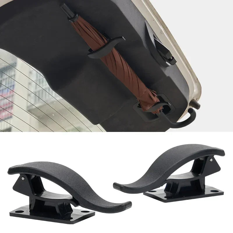 2PCS Car Trunk Umbrella & Grocery Hooks - Universal Organizer Clip - 5