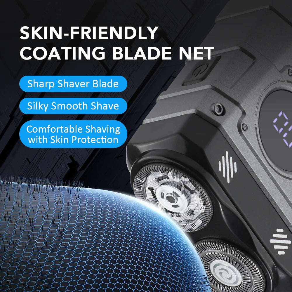 Portable Mini Electric Shaver with Digital Display & USB Rechargeable - 21