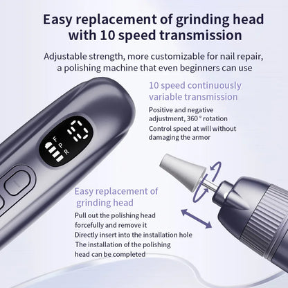 Professional Electric Nail Drill Set - Cordless Manicure & Pedicure File