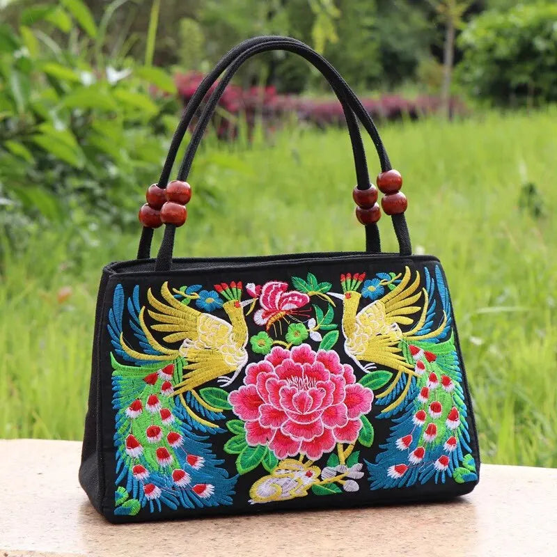 Luxury Ethnic Embroidery Tote