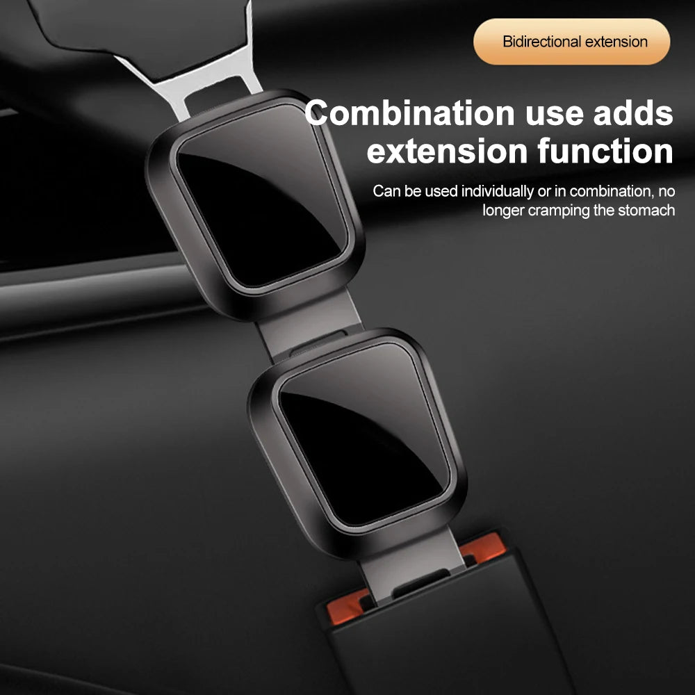 Universal Car Seat Belt Extender - Durable Safety Buckle Clip 2-Pack