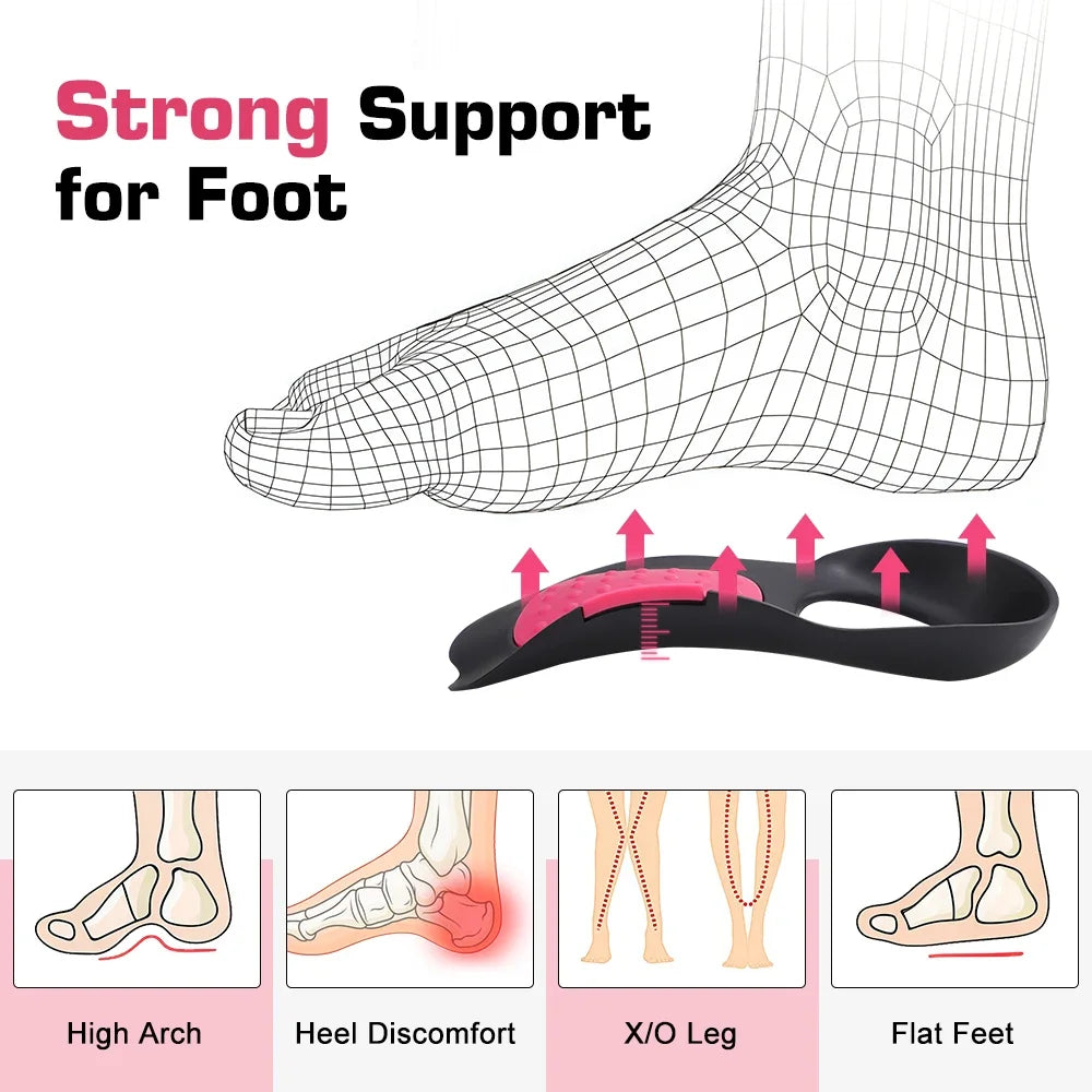 Orthopedic Arch Support Insoles for Flat Feet & Corrective Pain Relief