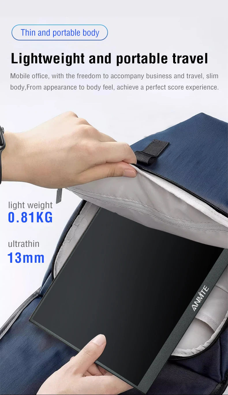 16-Inch Portable 1200P HDR Monitor - Touch/Non-Touch IPS Gaming Display