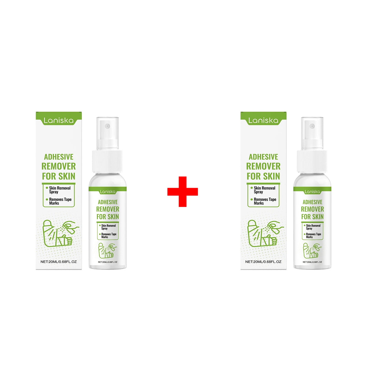 Gentle Adhesive Remover Spray for Skin - Painless Tape and Bandage Residue Cleaner