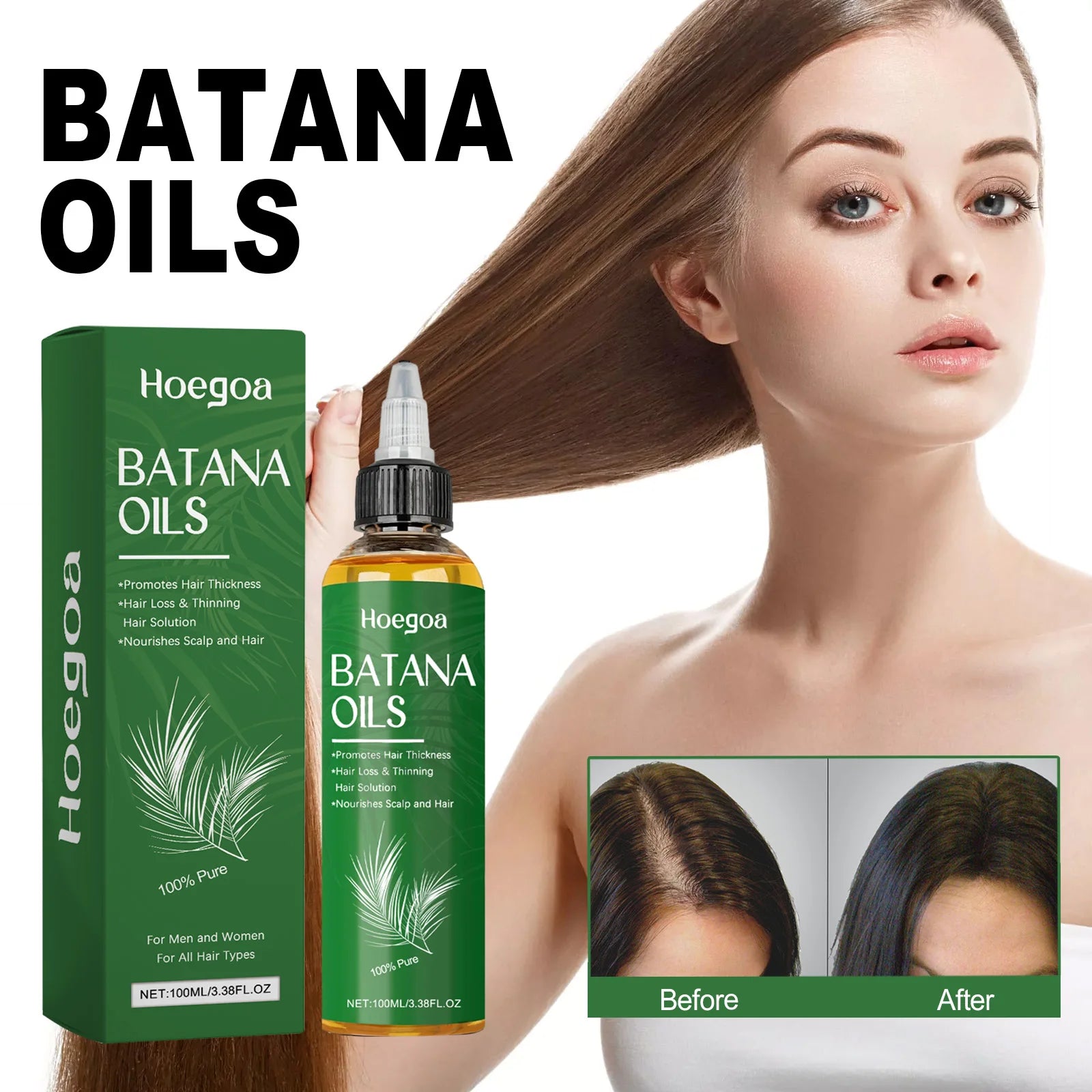 Pure Batana Oil for Hair Growth, Scalp Nourishment & Frizz Control - 8