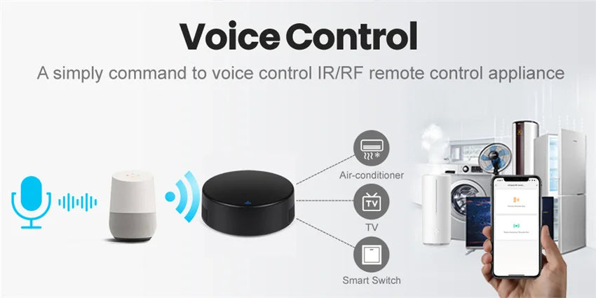 WiFi Smart IR RF Universal Remote Control for Home Appliances & Voice Control - 10