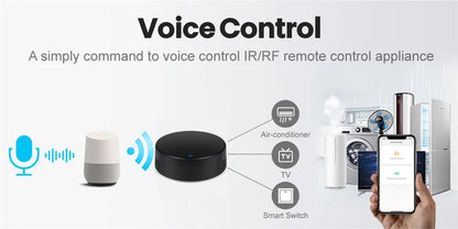 WiFi Smart IR RF Universal Remote Control for Home Appliances & Voice Control