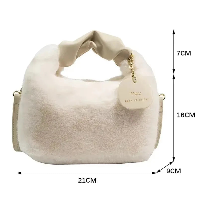 Luxury Plush Ruched Handbag