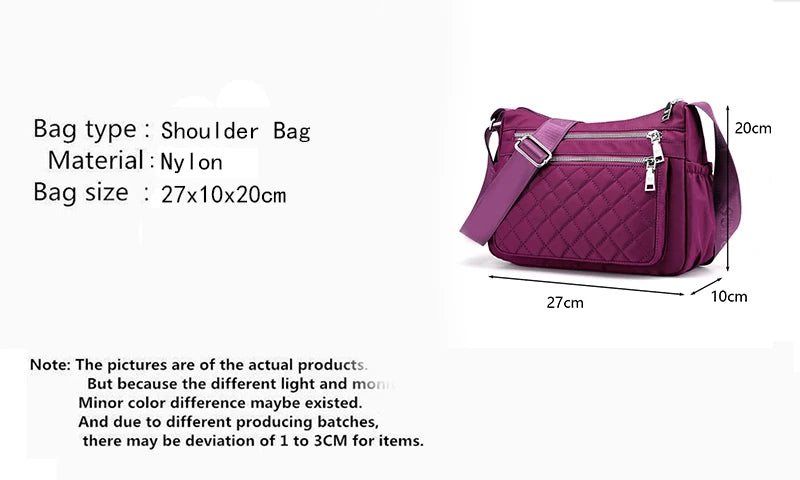 Luxury Nylon Travel Messenger Bag