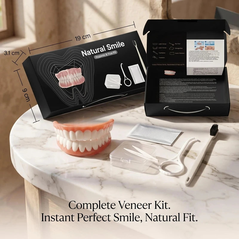Full Mouth Denture Set with Storage Case & Care Accessories - 5