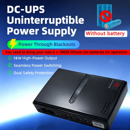 Mini Portable UPS Backup Power Supply for WiFi Routers & Security Cameras
