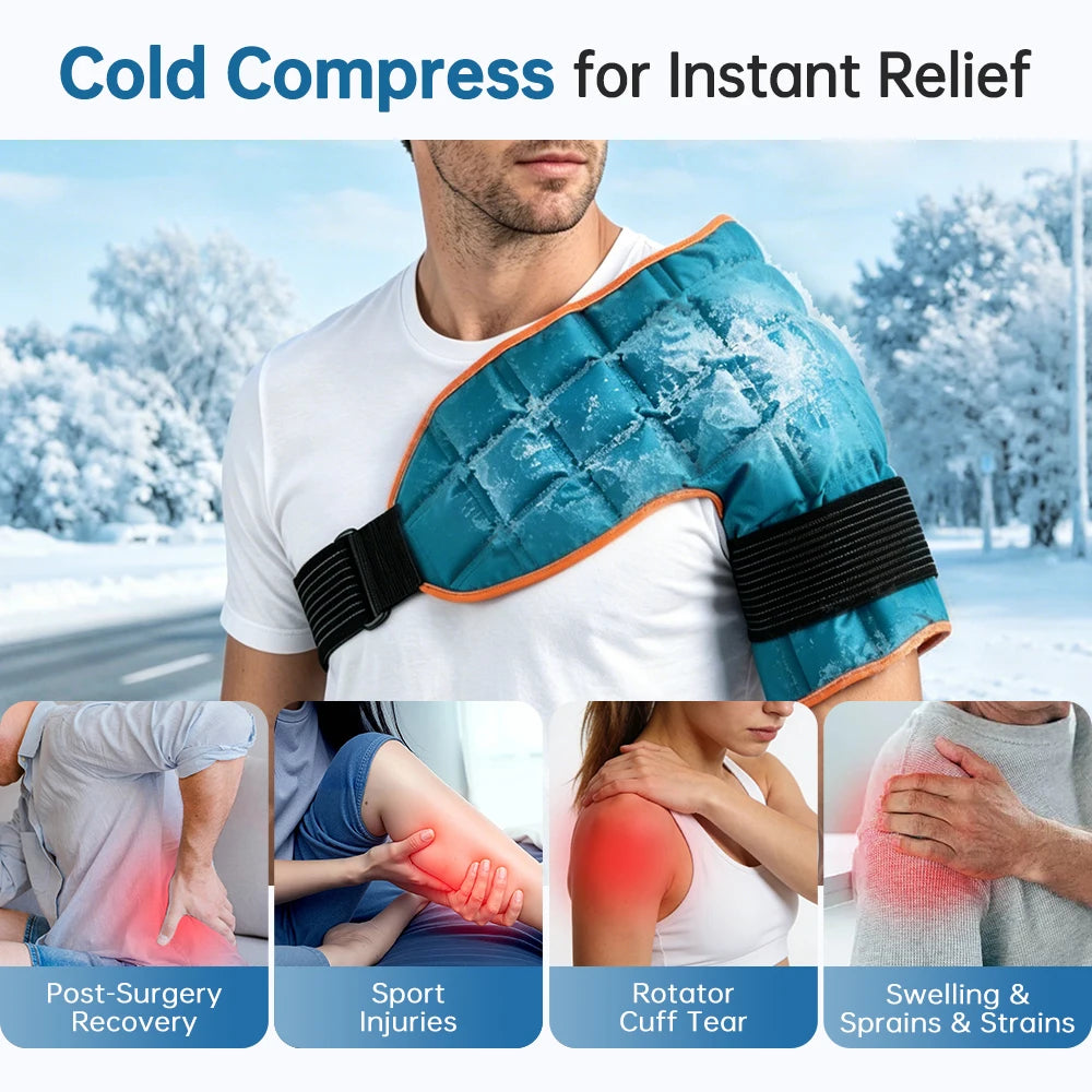 Large Reusable Back Ice Pack & Hot Cold Therapy Wrap - 36