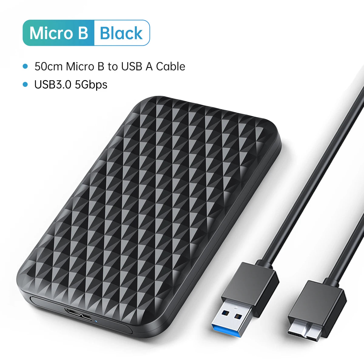 Orico 2.5" USB 3.0 SATA Hard Drive Enclosure - Tool-Free External SSD Case