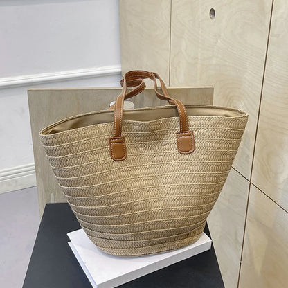 Luxury Bohemian Straw Tote