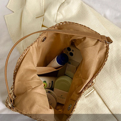 Luxury Woven Straw Beach Bag