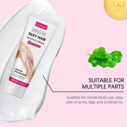 Gentle Body Hair Removal Cream & Soothing Aftershave Oil Set