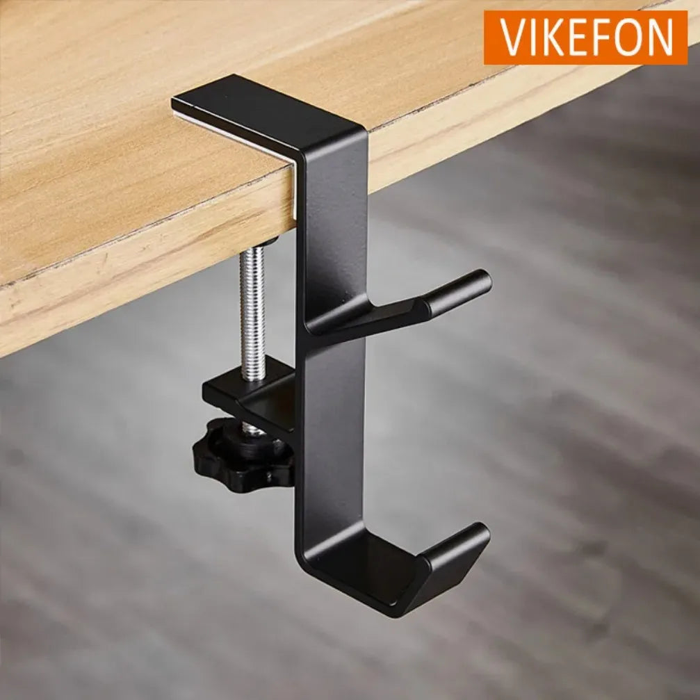 Universal Aluminum Desk Hook: Headphone Stand & Portable Bag Hanger - 2