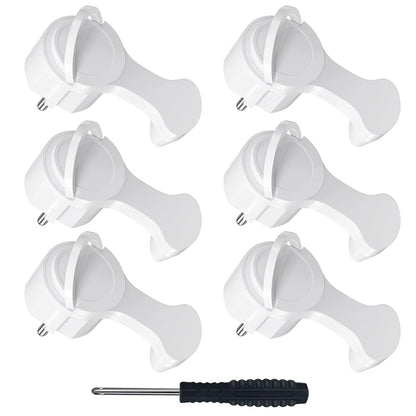 Space-Saving European Flat Plug Adapter with Foldable Handle - 4 Pack