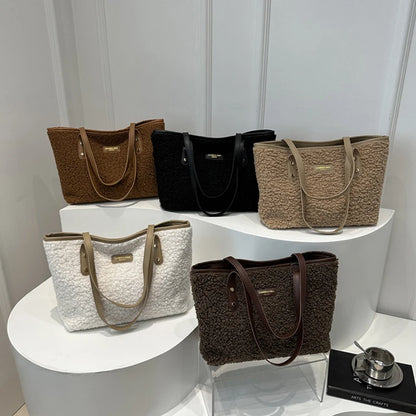 Luxury Lamb Wool Tote Bag
