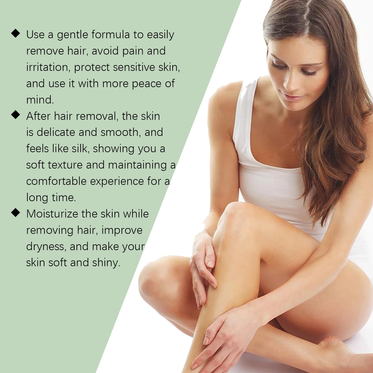 Aloe Vera Painless Hair Removal Cream - Gentle Whole-Body Depilatory for Smooth Skin