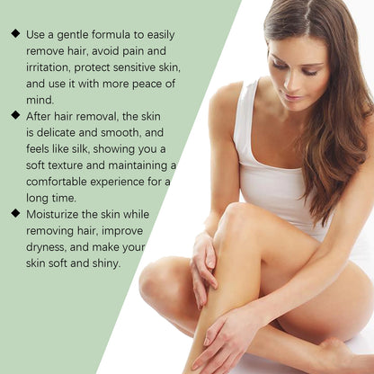 Aloe Vera Painless Hair Removal Cream - Gentle Whole-Body Depilatory for Smooth Skin