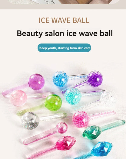 2Pcs Cooling Facial Ice Globes - Cold Roller Massager for Face & Eyes, Puffiness Relief